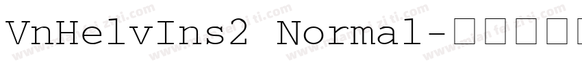 VnHelvIns2 Normal字体转换